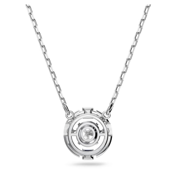 Swarovski Sparkling Dance necklace, Round cut, White, Rhodium plated - Swarovski, 5286137