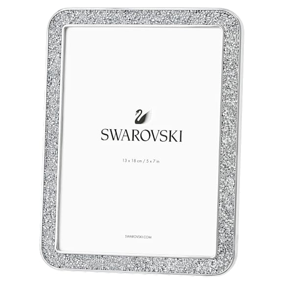 Minera picture frame, Rectangular shape, Medium, Silver tone - Swarovski, 5351296
