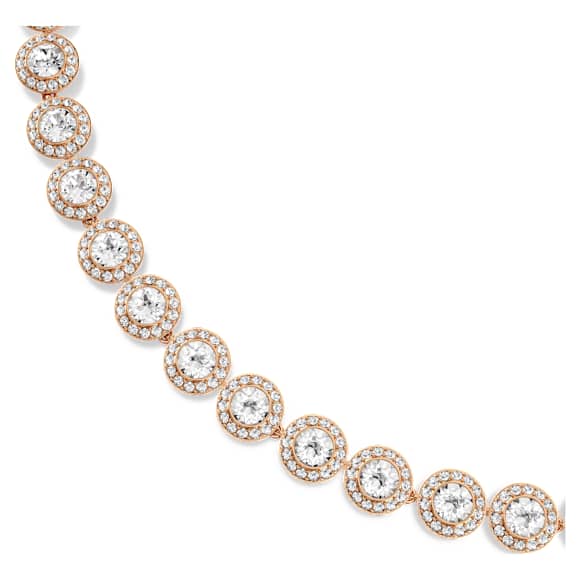 Una Angelic สร้อยคอ, เจียระไนทรงกลม, ขนาดกลาง, ขาว, ตกแต่งผิวด้วยโรสโกลด์ 18K - Swarovski, 5367845