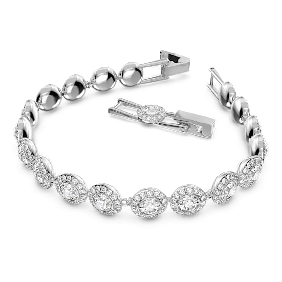 Angelic set, Round cut, White, Rhodium plated - Swarovski, 5367853