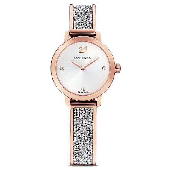 Cosmic Rock 腕表, 瑞士制造, 金属手链, 玫瑰金色调, 玫瑰金色调润饰 - Swarovski, 5376092