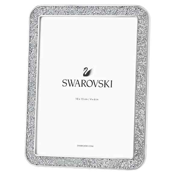 Minera picture frame, Rectangular shape, Small, Silver Tone - Swarovski, 5379518