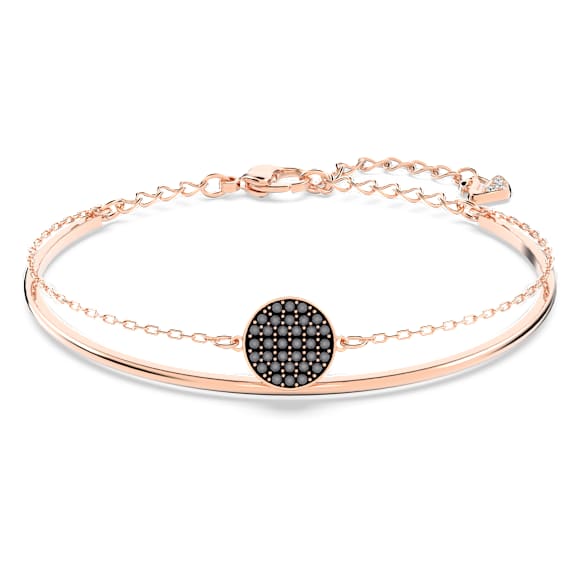 Bracelet-jonc Sublima, Gris, Placage de ton or rosé - Swarovski, 5389046