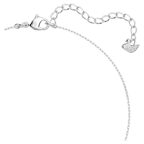 Pandantiv Attract Trilogy, Tăietură rotundă, Alb, Placat cu rodiu - Swarovski, 5414970
