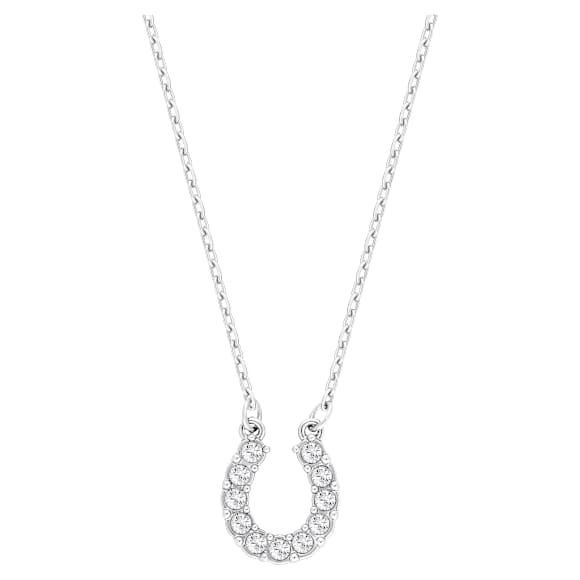 Towards ネックレス, 蹄鉄, ホワイト, ロジウム・プレーティング - Swarovski, 5422290