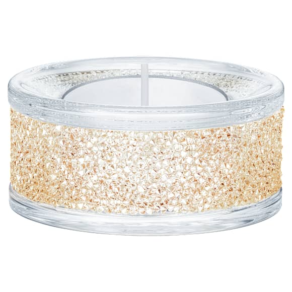 Shimmer tea light holder, Gold tone - Swarovski, 5428724