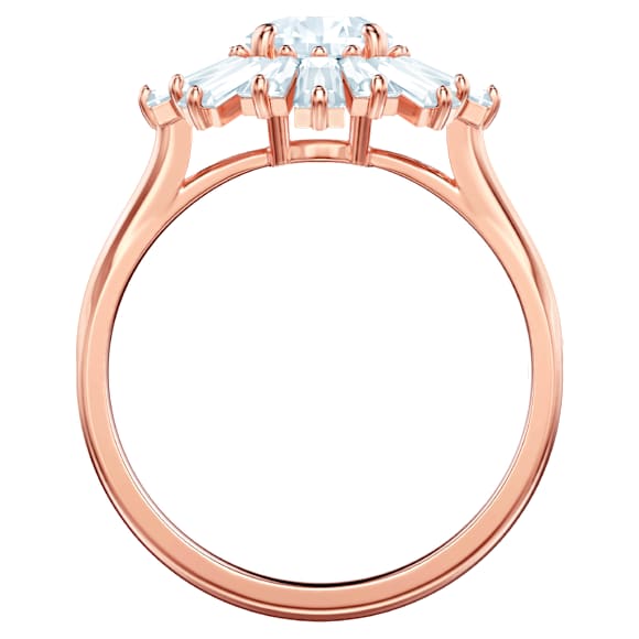 Bague Idyllia, Tailles variées, Soleil, Blanche, Placage de ton or rosé - Swarovski, 5459599