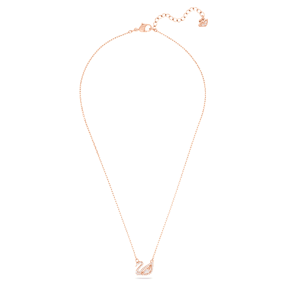 Swan 네크리스, 스완, 핑크, 18K 로즈 골드 피니시 - Swarovski, 5469989