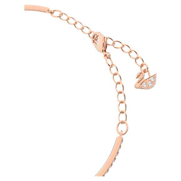 Βραχιόλι Swarovski Sparkling Dance, Στρογγυλής κοπής,  Σχήματος οβάλ, Λευκό, Επιμετάλλωση σε ροζ χρυσαφί τόνο - Swarovski, 5472382
