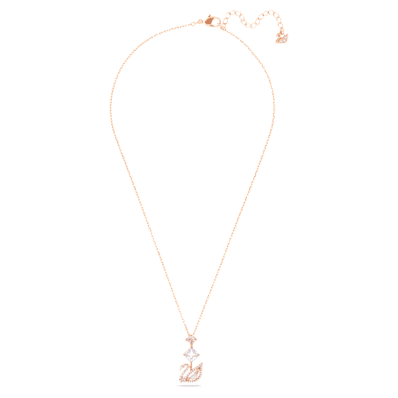 Swan ペンダント, スワン, ピンク, 18Kローズゴールドコーティング - Swarovski, 5473024