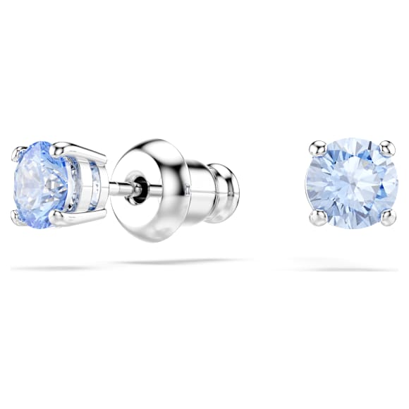 Una set, Round cut, Blue, Rhodium plated - Swarovski, 5480485