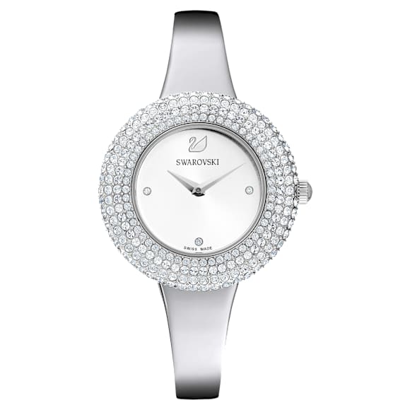 Crystal Rose 腕表, 瑞士制造, 金属手链, 银色, 不锈钢 - Swarovski, 5483853