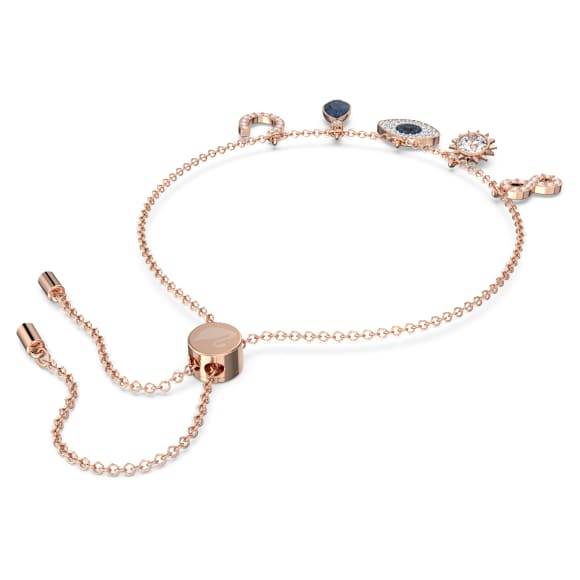 Symbolica 브레이슬릿, 인피니티, 이블 아이, 말발굽, 블루, 로즈골드 톤 플래팅 - Swarovski, 5497668