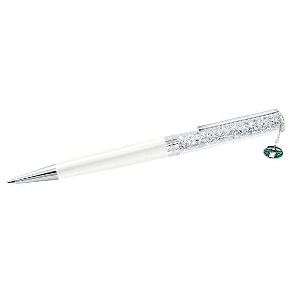 Stylo à bille Crystalline New Giant, blanc, Métal chromé - Swarovski, 5503794