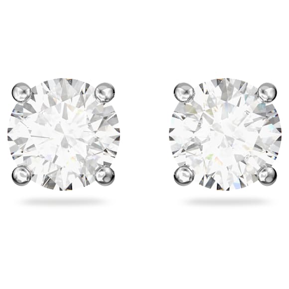 Parure Matrix Tennis, Taille ronde, Blanc, Métal rhodié - Swarovski, 5506861