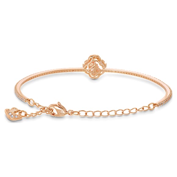 Brățară fixă Una, Trifoi, Roz, Placat cu nuanță roz-aurie - Swarovski, 5516476