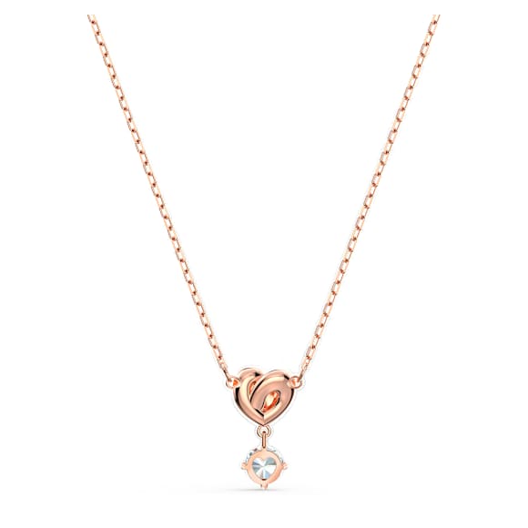 Colgante Lifelong Heart, Blanco, Acabado en oro rosa de 18 quilates - Swarovski, 5516542