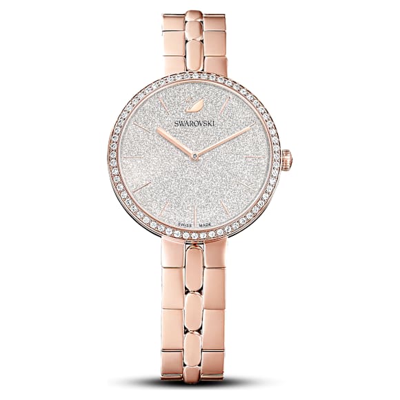 Cosmopolitan watch, Swiss Made, Metal bracelet, Rose gold tone, Rose gold-tone finish - Swarovski, 5517803