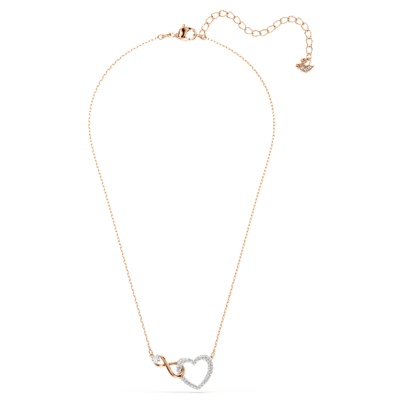 Swarovski Infinity 项链, 无限和心, 白色, 混合金属润饰 - Swarovski, 5518865