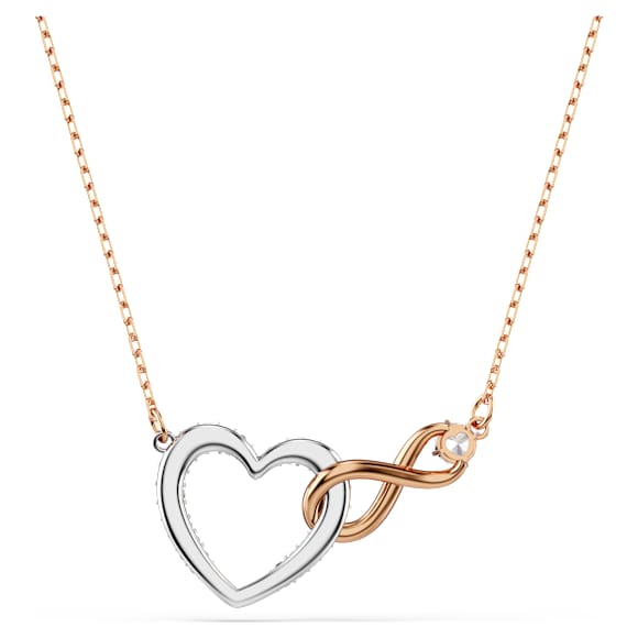 Collier Swarovski Infinity, Infini et cœur, Blanc, Finition mix de métal - Swarovski, 5518865