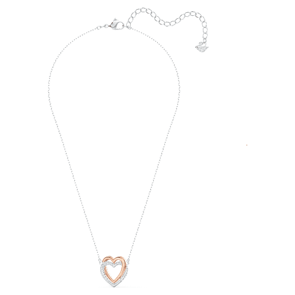 Swarovski Infinity necklace, Heart, White, Mixed metal finish - Swarovski, 5518868