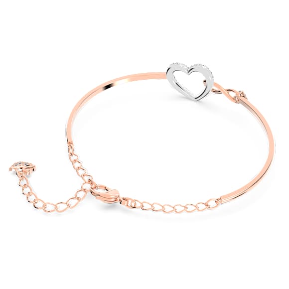 Swarovski Infinity 뱅글, 인피니티와 하트, 화이트, 믹스 메탈 피니시 - Swarovski, 5518869