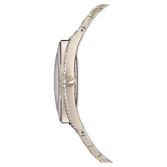 Crystalline Aura นาฬิกา, Swiss Made, สร้อยข้อมือโลหะ, โทนสีทอง, เคลือบโทนสีแชมเปญโกลด์ - Swarovski, 5519456