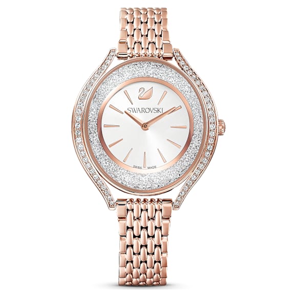 Crystalline Aura นาฬิกา, Swiss Made, สร้อยข้อมือโลหะ, โทนโรสโกลด์, เคลือบโทนสีโรสโกลด์ - Swarovski, 5519459
