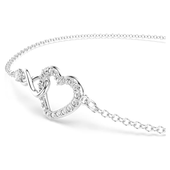 Swarovski Infinity 手链, 无限和心, 白色, 镀铑 - Swarovski, 5524421