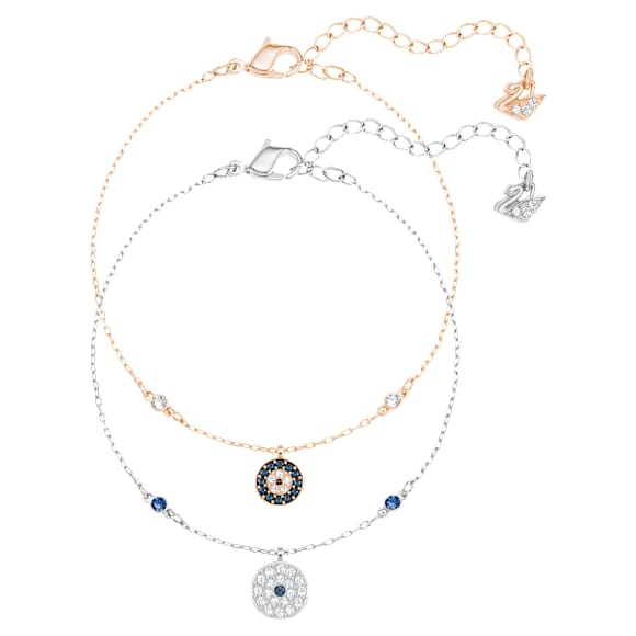セール★SWAROVSKI★Crystal Wishes ブレスレット2点セット Crystal Wishes ブレスレット, セット(2), イーブルアイ, ブルー