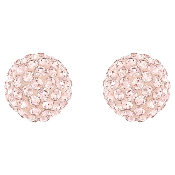 Blow ต่างหูเม็ดเดี่ยว, ชมพู, เคลือบโทนสีโรสโกลด์ - Swarovski, 5528456