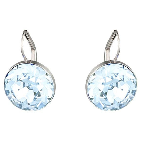 Bella csepp alakú fülbevaló, Kék, Ródium bevonattal - Swarovski, 5528515