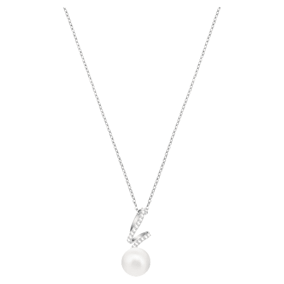 Gabriella Anhänger, Weiß, Rhodiniert - Swarovski, 5528731