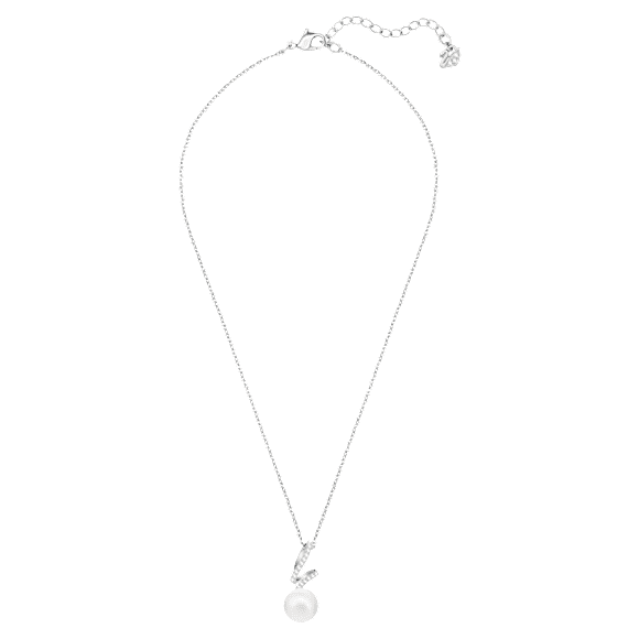 Gabriella Anhänger, Weiß, Rhodiniert - Swarovski, 5528731