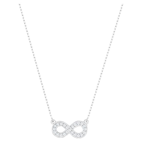 Latisha 项链, Infinity, 白色, 镀铑 - Swarovski, 5528911