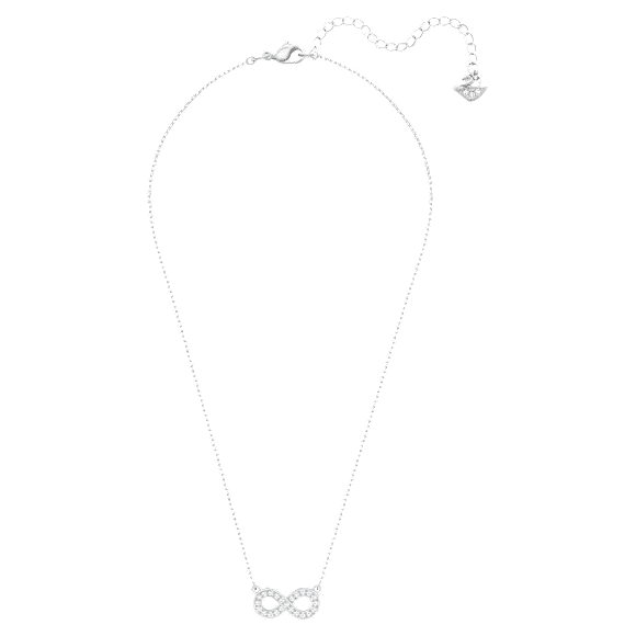 Latisha 项链, Infinity, 白色, 镀铑 - Swarovski, 5528911
