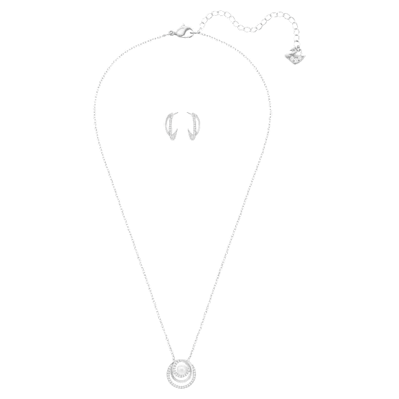 Free Set, Weiß, Rhodiniert - Swarovski, 5528946