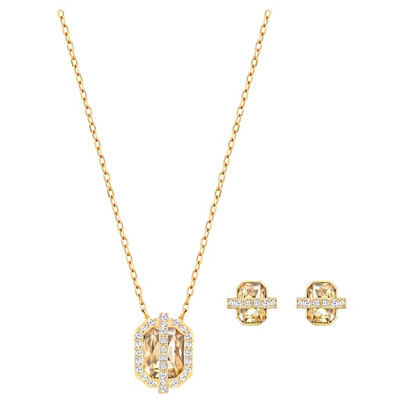 Conjunto Favor, Tono dorado, Acabado en oro de 18 quilates - Swarovski, 5528953