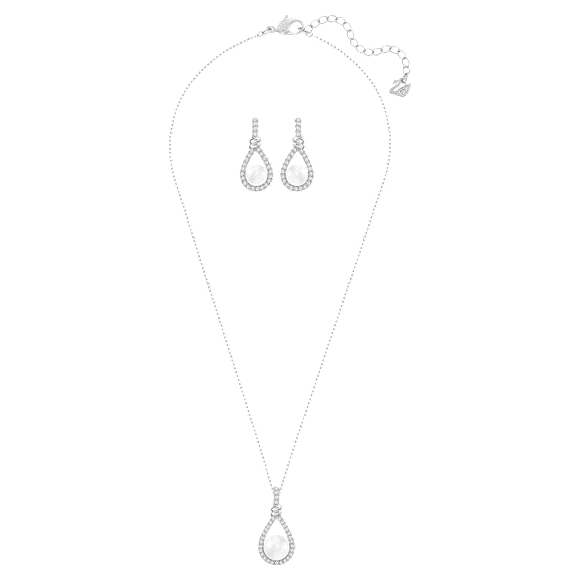 Enlace set, White, Rhodium plated - Swarovski, 5528959