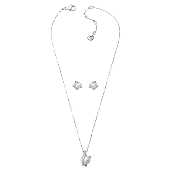 Nude set, White, Rhodium plated - Swarovski, 5528964