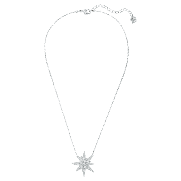 Colgante Edelweiss, colores claros, baño de rodio - Swarovski, 5534887