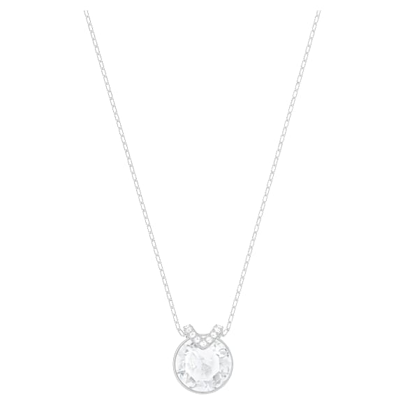 Bella V hanger, Ronde slijpvorm, Wit, Rodium toplaag - Swarovski, 5535526