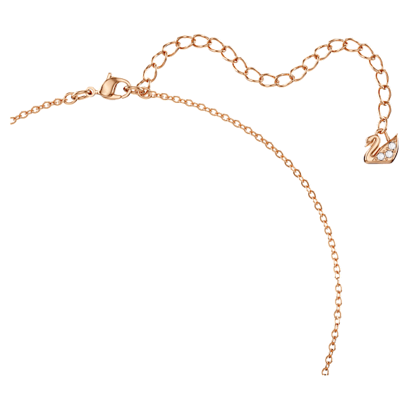 Bella V pendant, Round cut, White, Rose gold-tone plated - Swarovski, 5535528