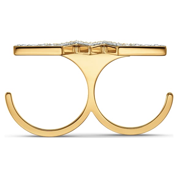 Anel duplo Fit Wonder Woman, Asas, Dourado, Acabamento de combinação de metais - Swarovski, 5538421