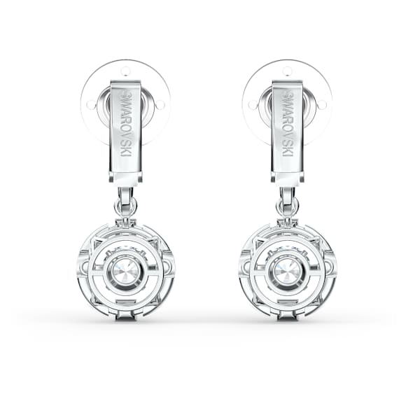 Una クリップイヤリング, ミックスカット, ホワイト, ロジウム・プレーティング - Swarovski, 5543697