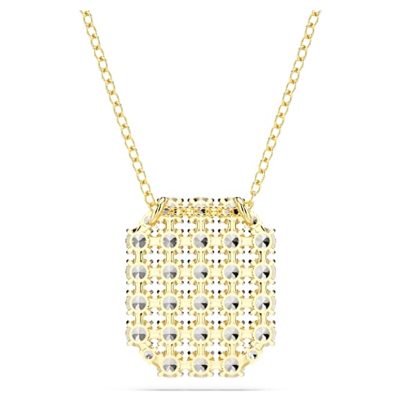 Exalta necklace, White, Gold-tone plated - Swarovski, 5558691