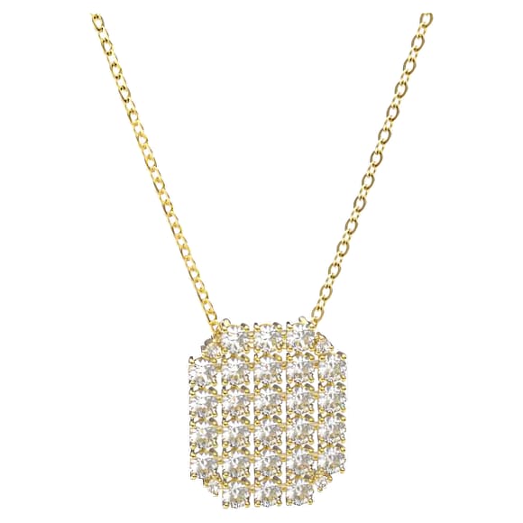 Exalta 項鏈, 白色, 鍍金色色調 - Swarovski, 5558691