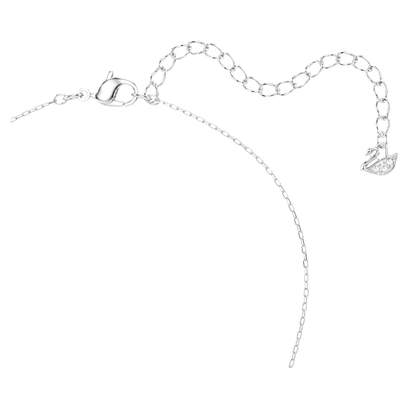 Stilla Attract necklace, White, Rhodium plated - Swarovski, 5563114