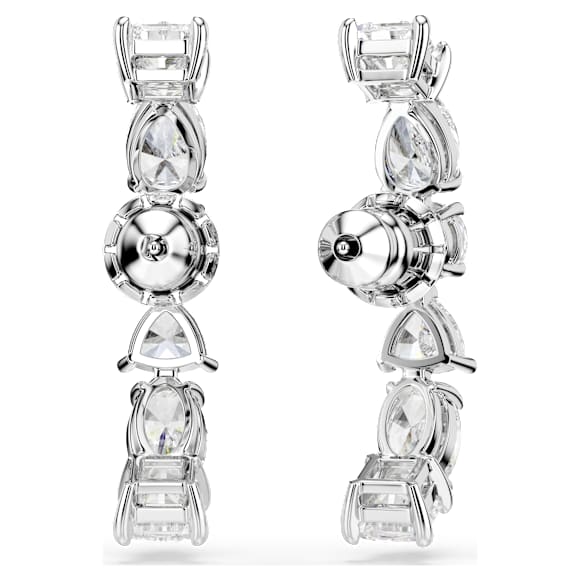 Orecchini ear cuff Mesmera, Taglio misto, Bianchi, Placcato rodio - Swarovski, 5563322