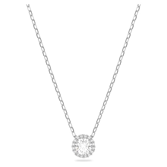 Pendentif Angelic, Taille ronde, Blanc, Métal rhodié - Swarovski, 5567931